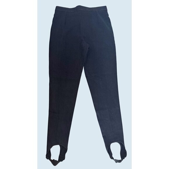 Stella McCartney Navy Zipper Ruffle Detail Stirrup Pants Size Small - Picture 5 of 8